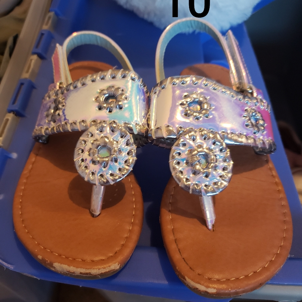 Palms silver sandals toddler size 10